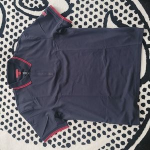 Burberry polo shirt zip up